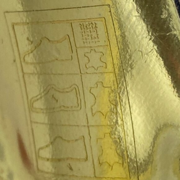 Valentino Gold Sequin Slingback Heels Size 36 or 6 Italy Peep Toe Elastic Band - Picture 8 of 12